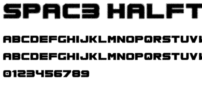 Spac3 halftone font